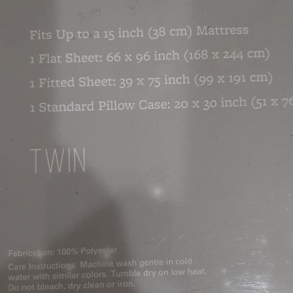 3 piece sheet set twin - Picture 2 of 3